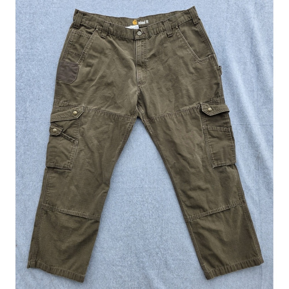 Carhartt 40X30 B342 DFE Relaxed Fit Ripstop Cargo Work Pants Distressed